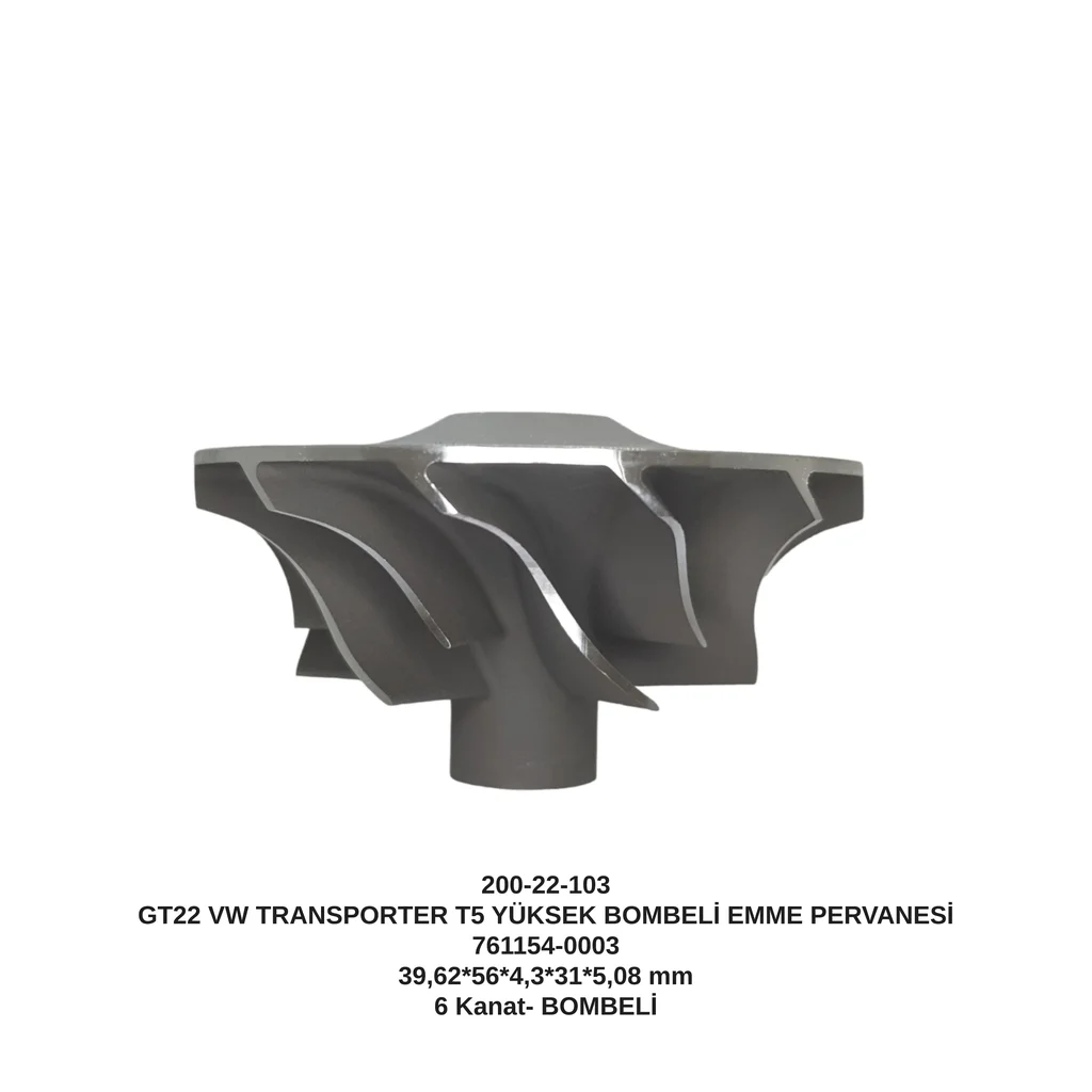 Turbo Plus | GT22 VW TRANSPORTER T5 YÜKSEK BOMBELİ EMME PERVANE