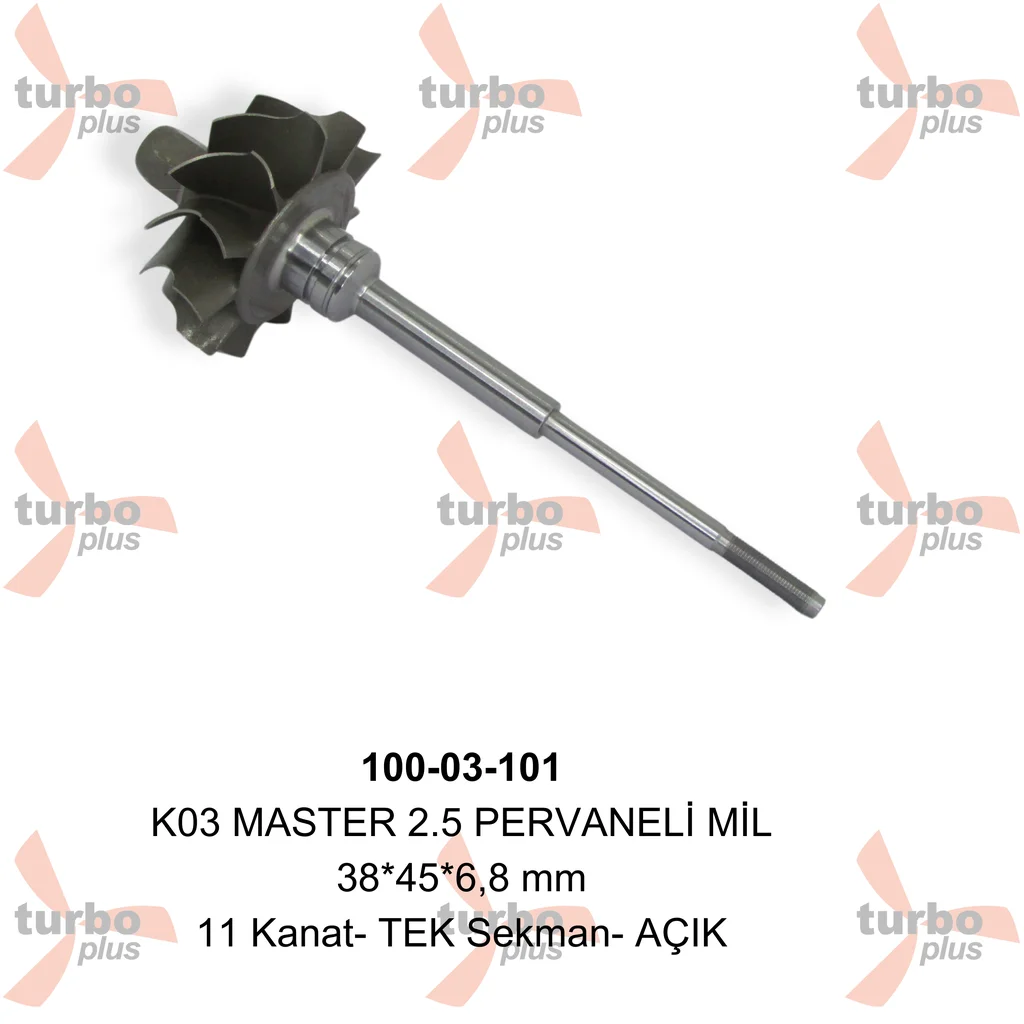Turbo Plus | K03 MASTER 2.5 PERVANELİ MİL