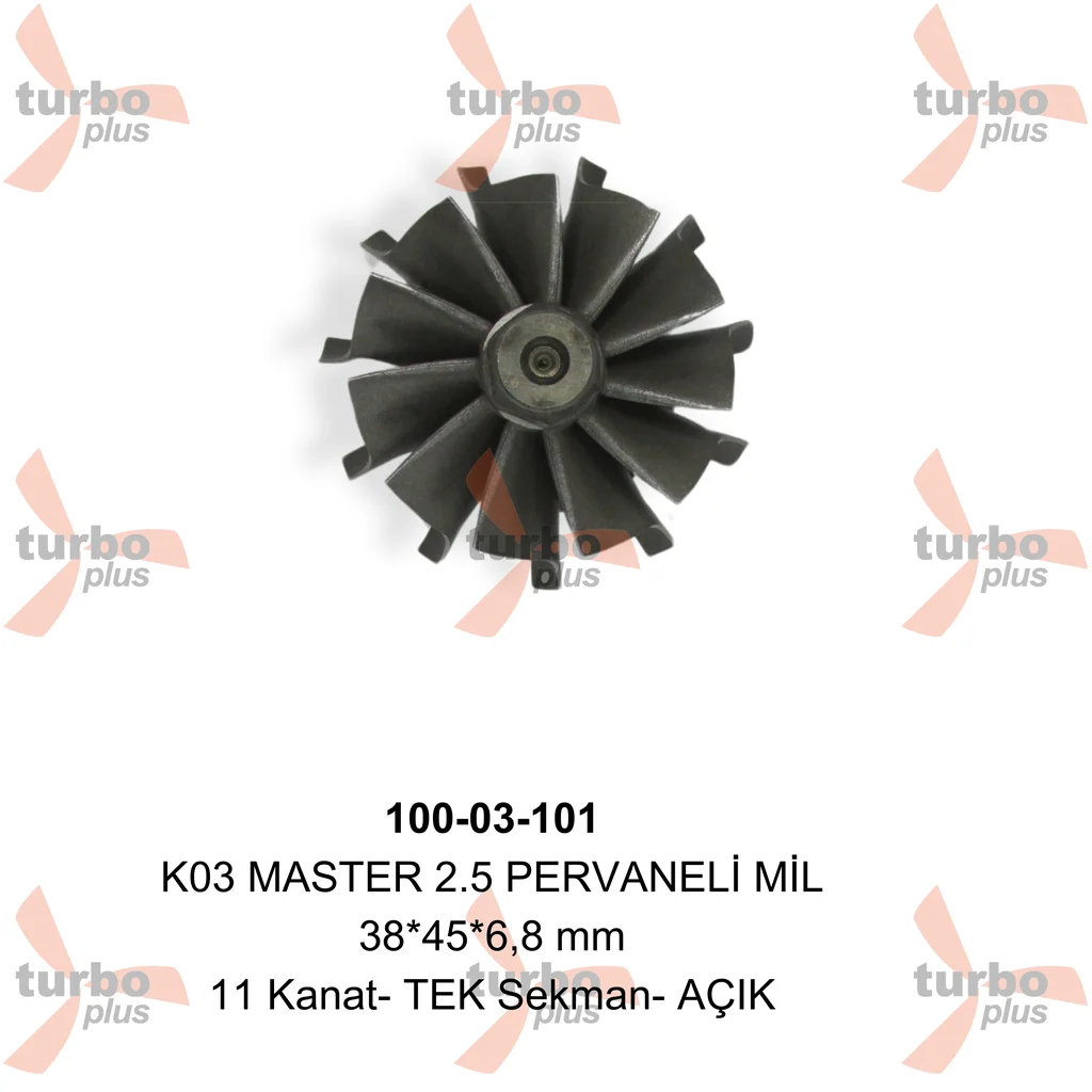 Turbo Plus | K03 MASTER 2.5 PERVANELİ MİL