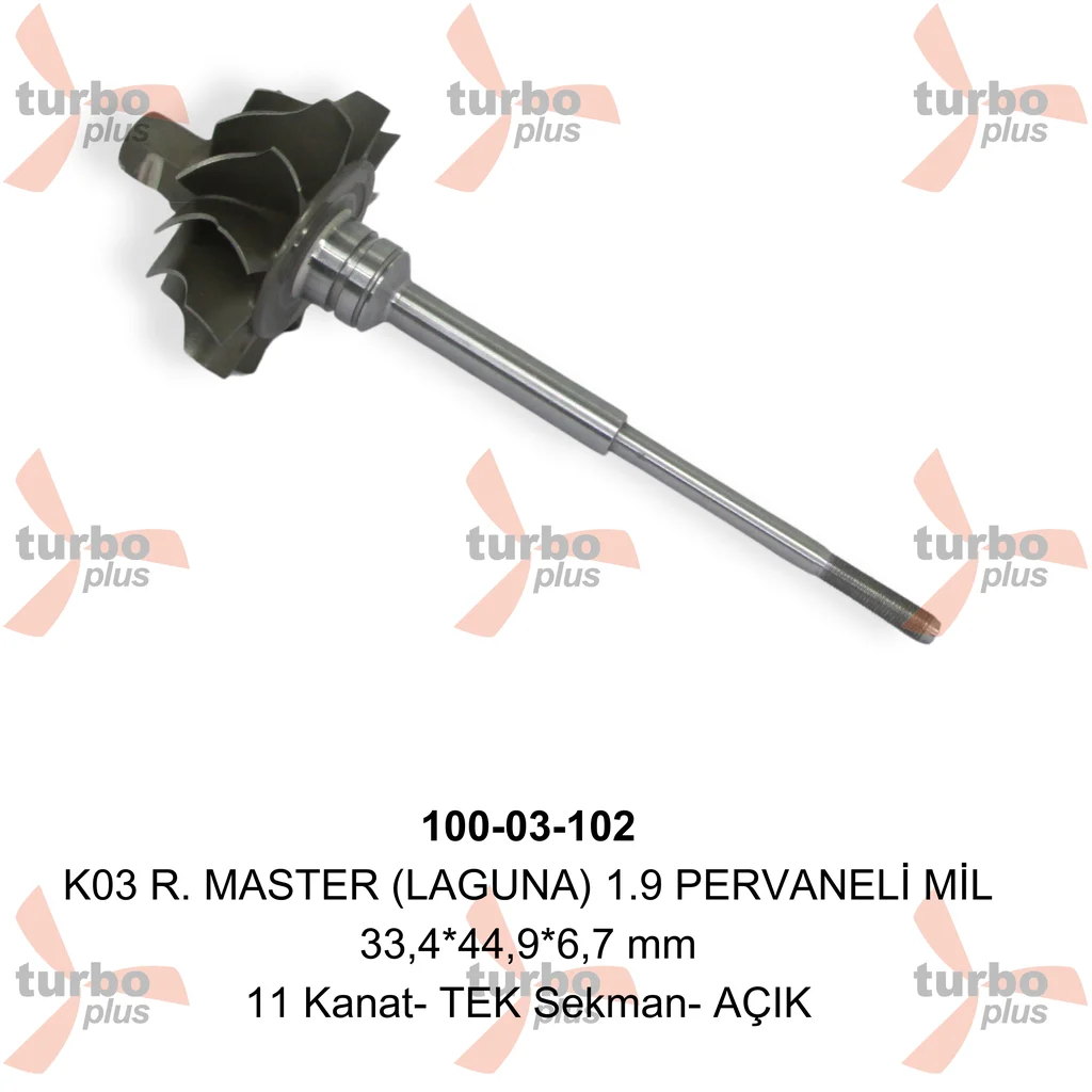 Turbo Plus | K03 R. MASTER (LAGUNA) 1.9 PERVANELİ MİL