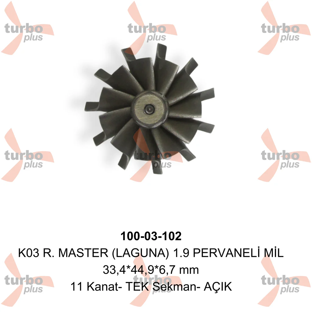 Turbo Plus | K03 R. MASTER (LAGUNA) 1.9 PERVANELİ MİL