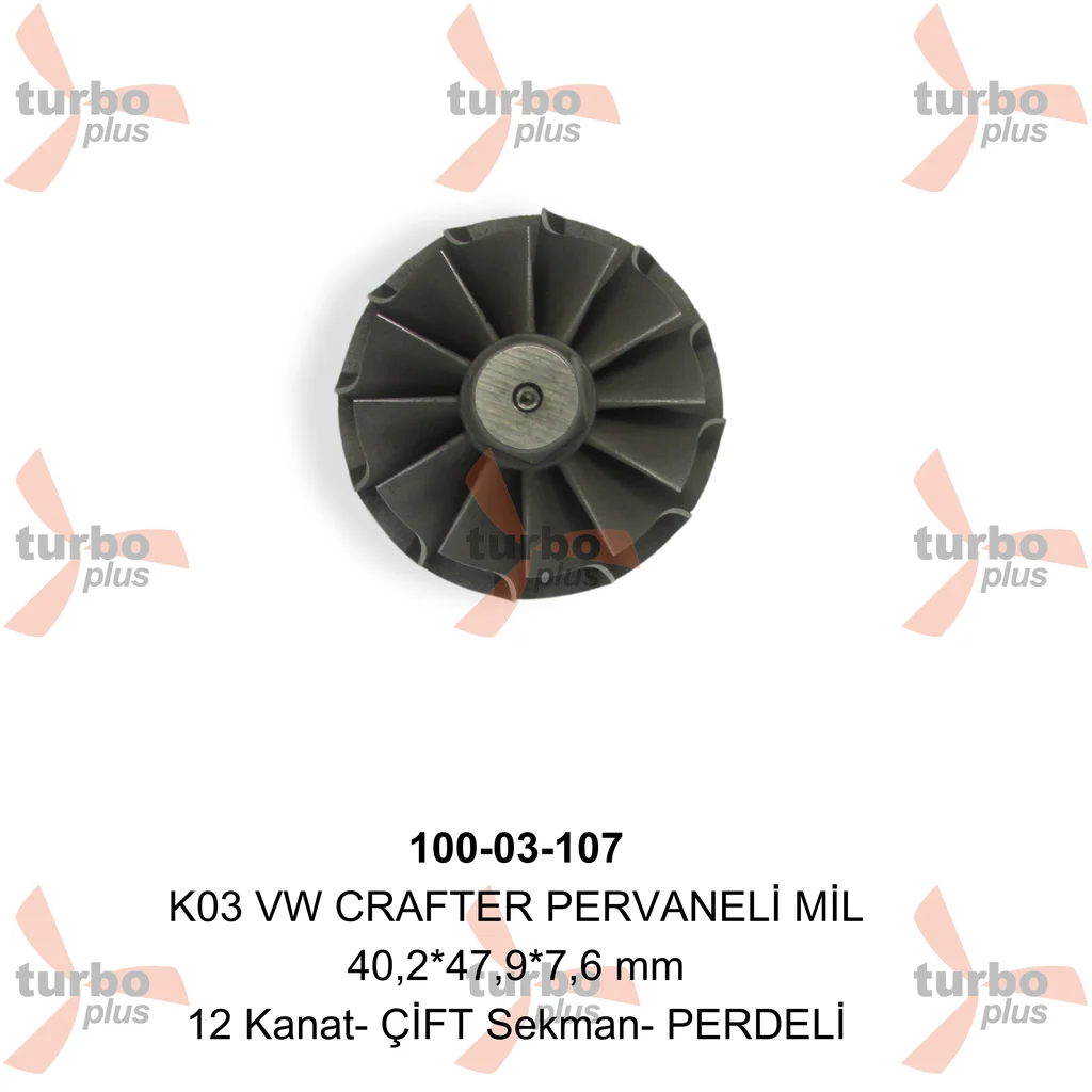Turbo Plus | K03 VW CRAFTER PERVANELİ MİL